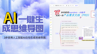 如何使用人工智能AI一键生成思维导图？