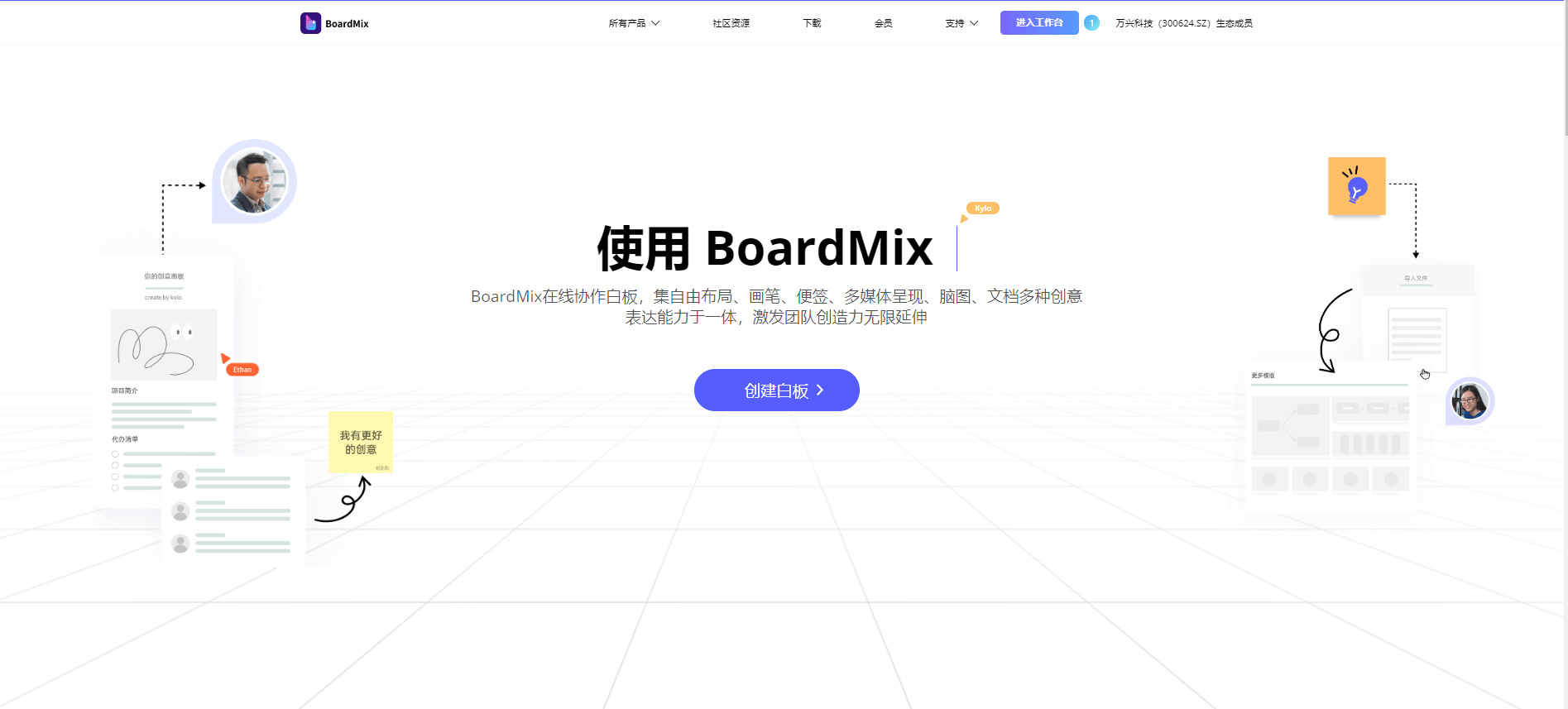 打开BoardMix博思在线白板